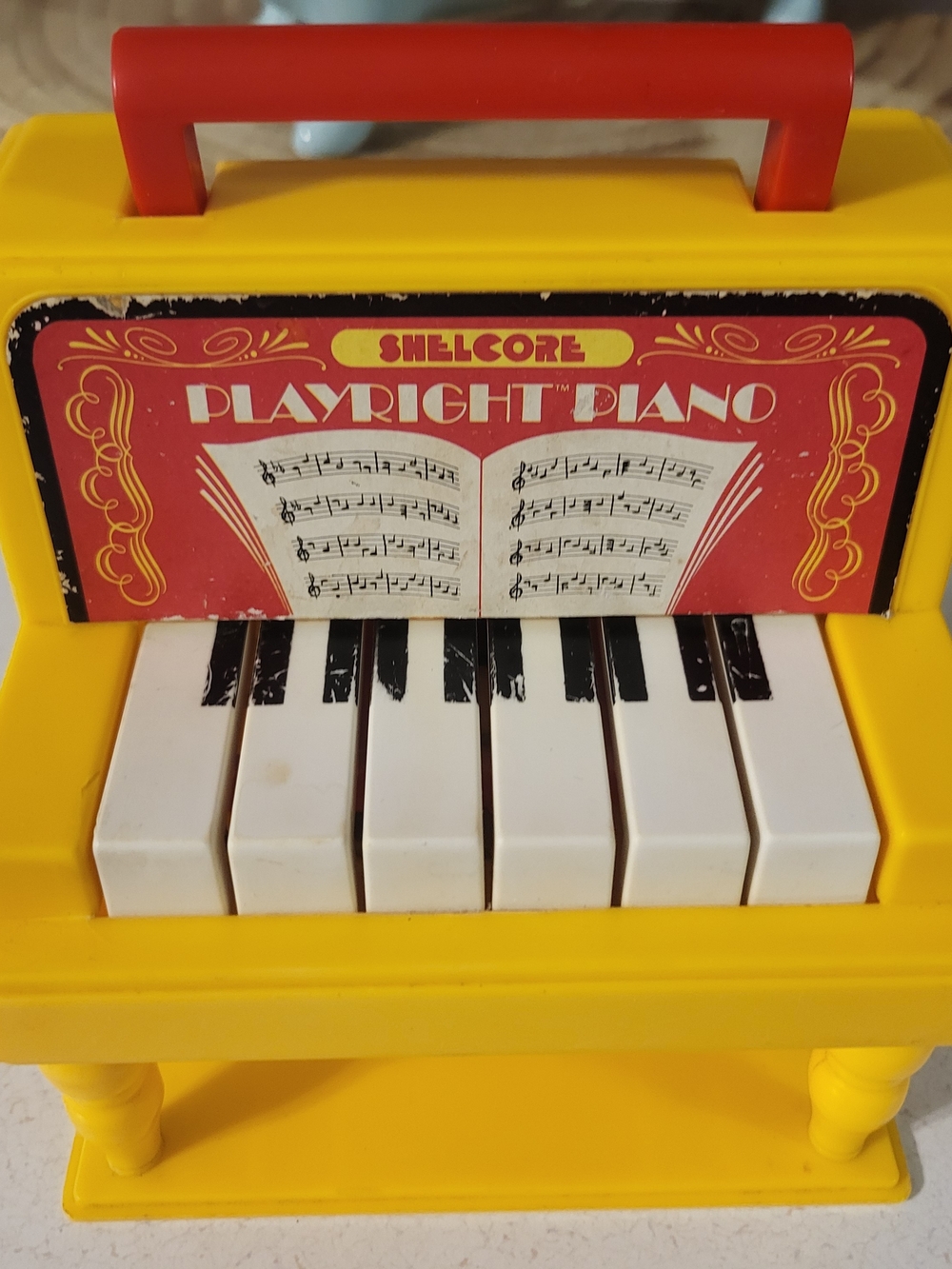 Vintage Shelcore Play Right Piano Children's Musical Toy 1984